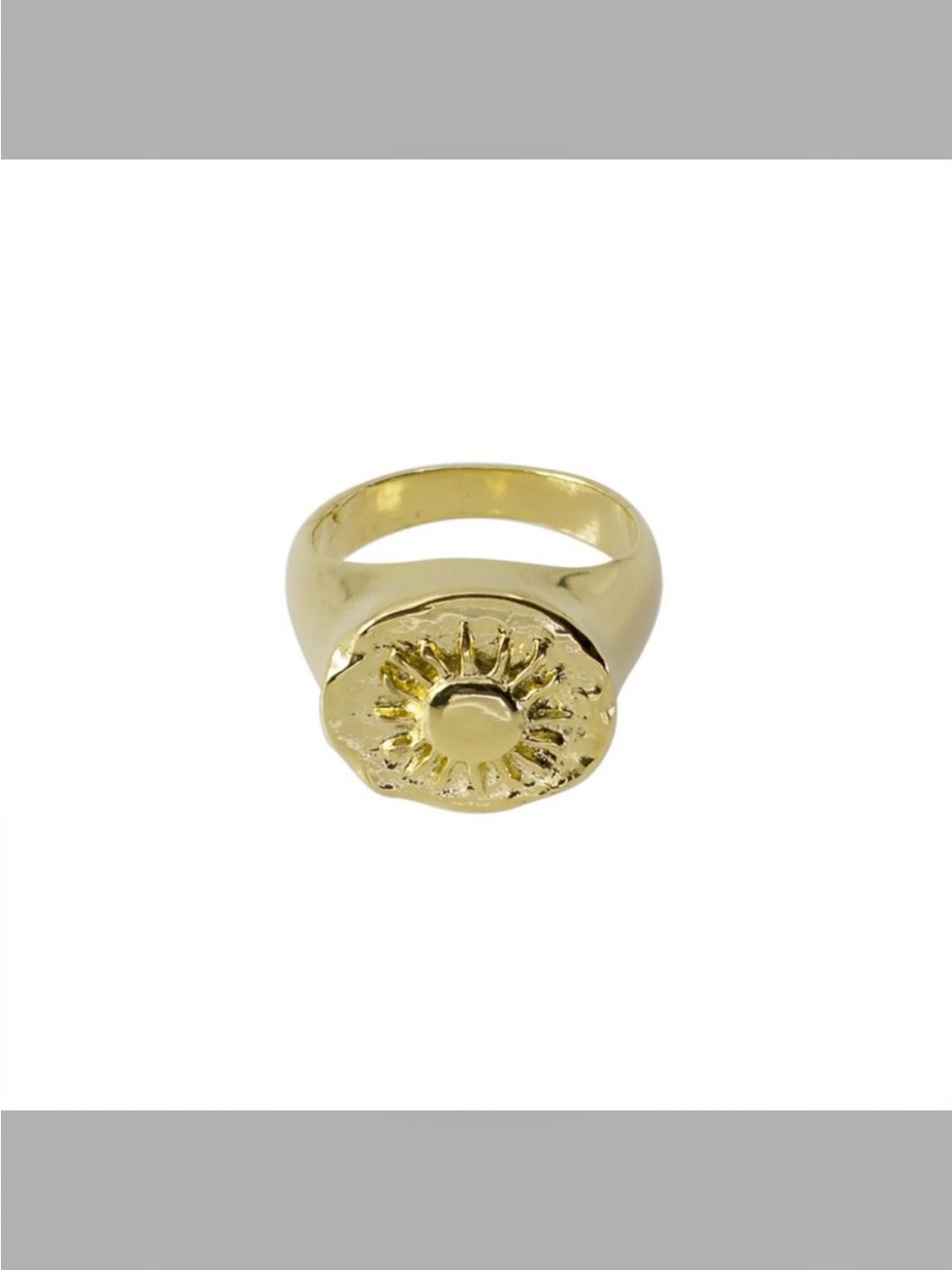 MAYAMAR 24K Gold Plated Sun Signet style ring